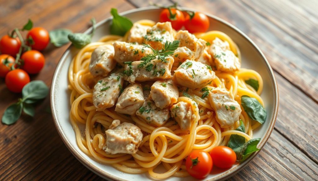 Garlic Butter Chicken Pasta