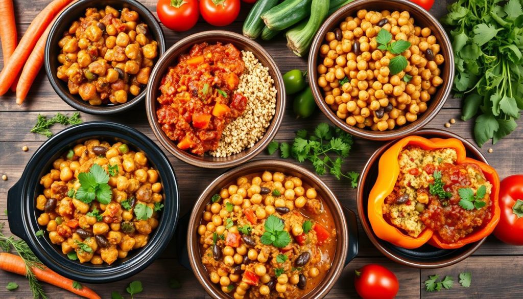 vegetarian high protein crock pot dishes